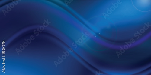 Abstract Dark Blue Wave Background with Smooth Gradient