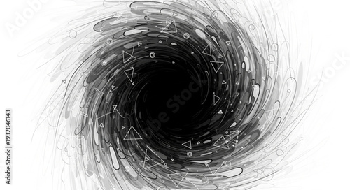 black and white spiral