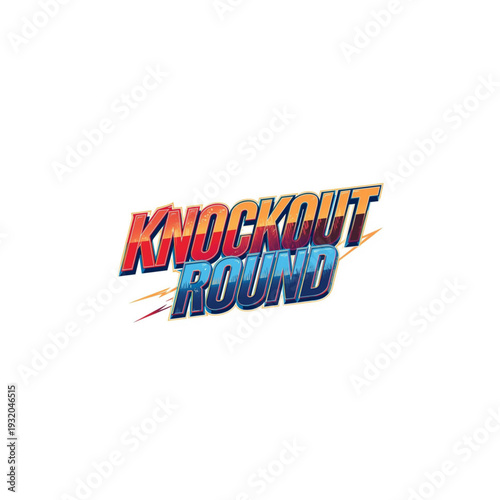 Vibrant knockout round logo with dynamic gradient colors and motion lines