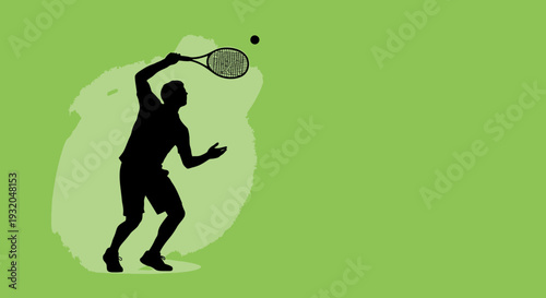 silhouette tennis player serving ball