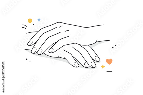 Unposed hands close-ups. A natural close-up of hands resting loosely, fingers slightly uneven and relaxed. Honest detail and quiet human presence without