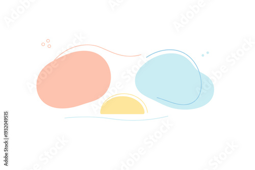 Abstract pastel gradient surface. Rounded color fields blending softly with lots of breathing space. Warm, friendly mood with gentle modern simplicity.