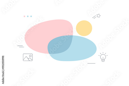 Modern pastel surface. Flat abstract shapes with subtle texture noise, creating depth without clutter. Clean, calm background for presentations and web design.