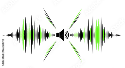sound wave, music speaker icon