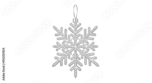 sparkling silver snowflake ornament