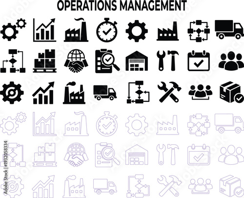 Hand drawn vector icon set for web design featuring business, travel, music, money and people symbols