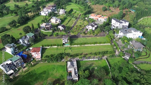 Aerial Drone Video Footage of Suburban Hills Residential Area