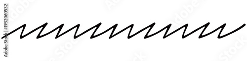 落書き風のジグザグ線イラスト素材