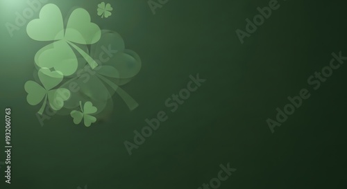 St Patrick’s Day Abstract Shamrock Green Background