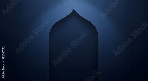 Luxury Ramadan Blue Islamic Arch Background