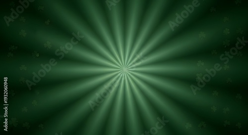 St Patrick’s Day Green Shamrock Radial Burst Background