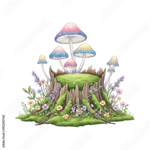 Micro Life in the Forest: Mushrooms and Wildflowers