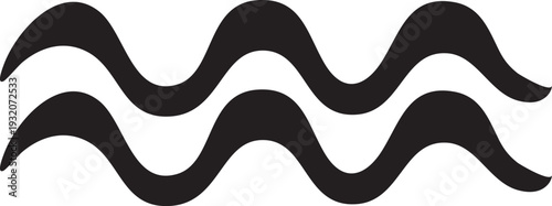 Aquarius zodiac clip art typography design on plain white transparent isolated background for card, shirt, hoodie, sweatshirt, apparel, tag, mug, icon, poster or badge