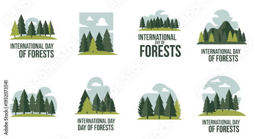 International Day of Forests Graphic Illustrations.