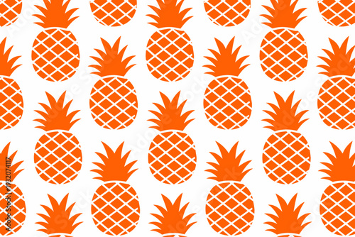 Patrón repetido de piñas naranjas