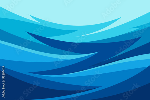 Olas abstractas en tonos azules