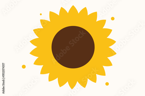 Girasol brillante en fondo blanco