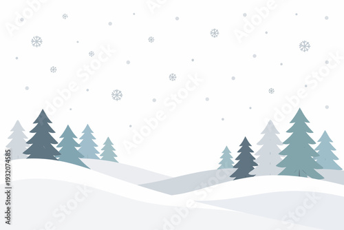 Paisaje invernal minimalista escandinavo