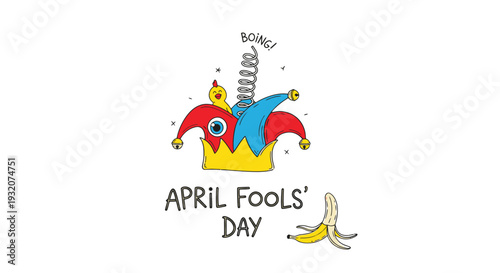 Colorful Jester Hat for April Fools Day.