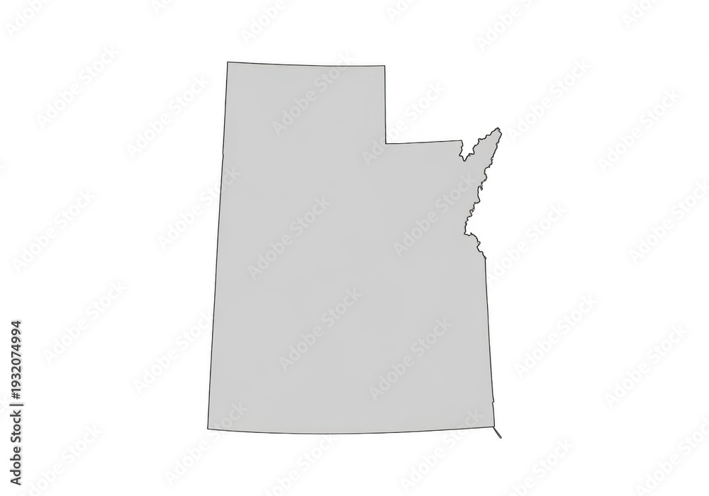 Fototapeta premium Geographical outline map of the state of utah in the united states