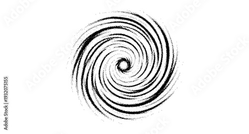 Newborn Spiral Galaxy from Supernova Shockwave Stippling Pointillism Vector Isolated on White