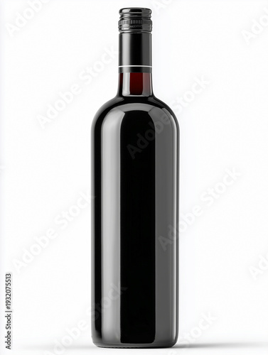 Wallpaper Mural Blank red wine bottle with black screw cap isolated on white background professional realistic mockup for branding design winery label presentation and commercial promotion Torontodigital.ca