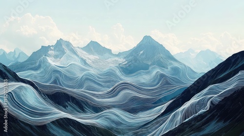 A mountain range with snow on the peaks