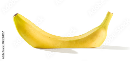 Ripe yellow banana isolated on white background