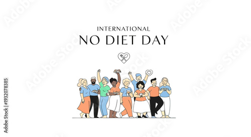 International No Diet Day Celebration People.