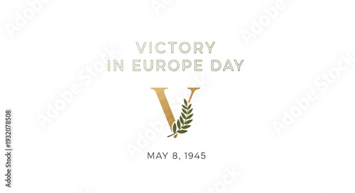 Victory in Europe Day Commemoration Design.