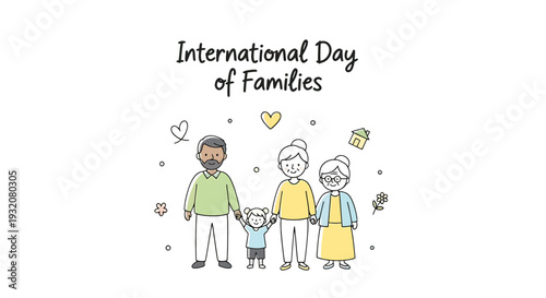 Family Members Standing Together Hand in Hand.