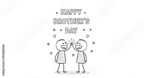 Happy Brothers Day Greeting Card Illustration.