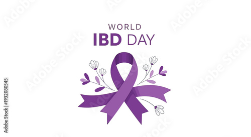 Purple Awareness Ribbon for Inflammatory Bowel Disease.