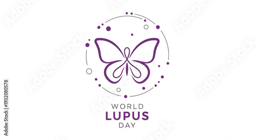 Purple Butterfly Logo for Lupus Awareness.