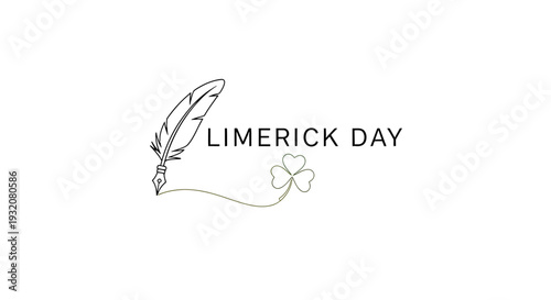 Quill Pen Illustration for Limerick Day.