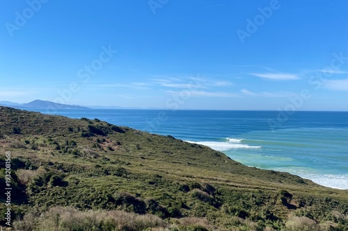 view of the French Basque Country coast in Bidart 
