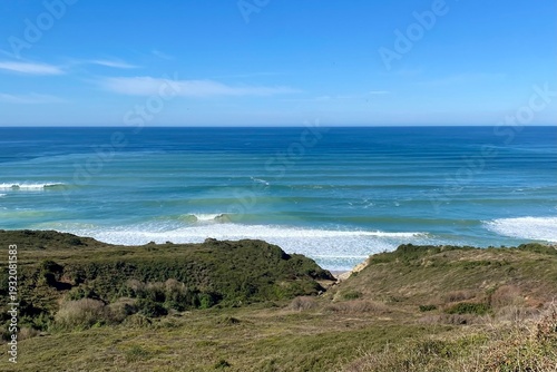 waves making lines on the Atlantic Ocean 