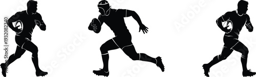 Silhouette of a runner in three stages of motion