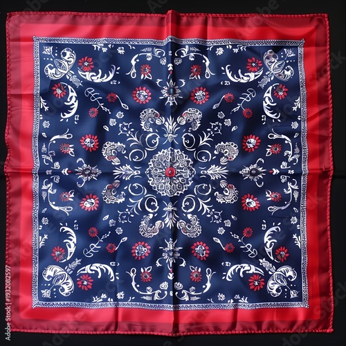 a traditional gangster bandana patterned bandana