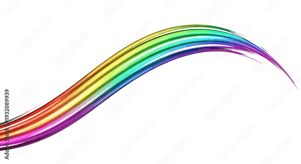 Fototapeta premium Colorful rainbow wave with vibrant colors