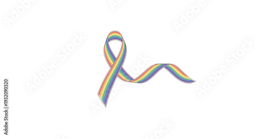 Colorful ribbon symbolizing awareness and support for causes