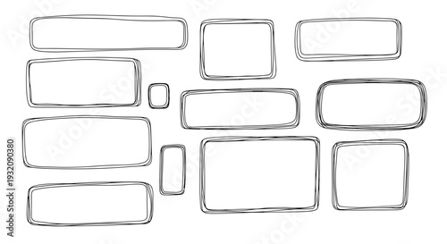 Collection of various rectangular and square brick shapes for design