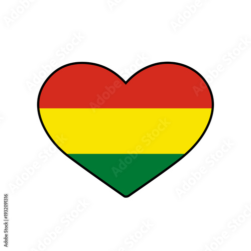 Heart with the bolivia flag
Vector heart with the flag on a white background