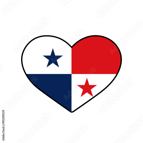 Heart with the panama flag
Vector heart with the flag on a white background