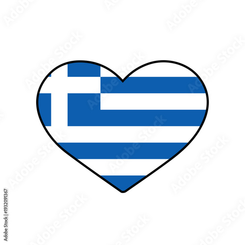 Heart with the Greece flag
Vector heart with the flag on a white background