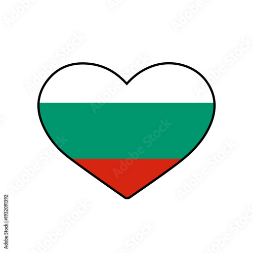 Heart with the bulgaria flag
Vector heart with the flag on a white background
