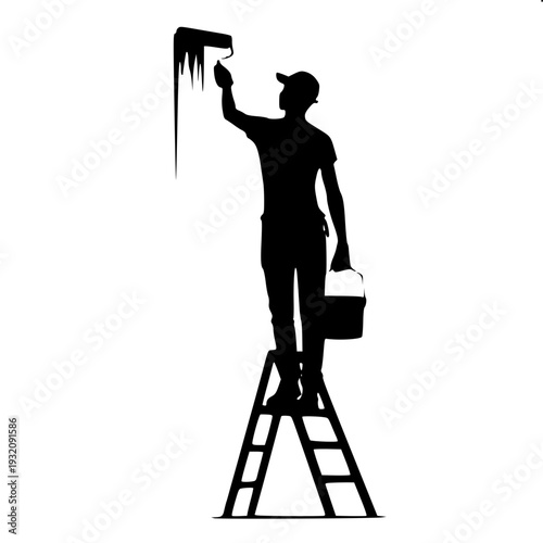 Professional Interior Painter Home Decor Silhouette