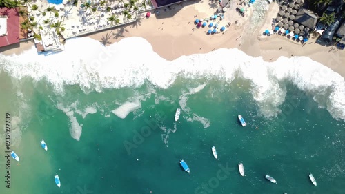 Cenital Ocean and Shoreline Pan—Mismaloya, Mexico.