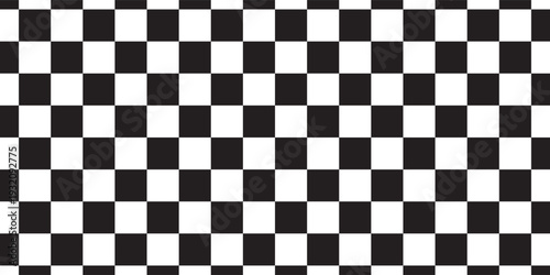 vector of panorama of white and black chessboard background. pattern for fashion, border, cloth, flag, wrapping paper, cover skin, table cloth, scene. flag. Vector