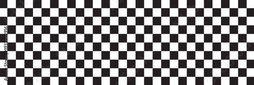 Race flag. Speed flag design. Car rally competition. Black and white squares pattern. Vector illustration
